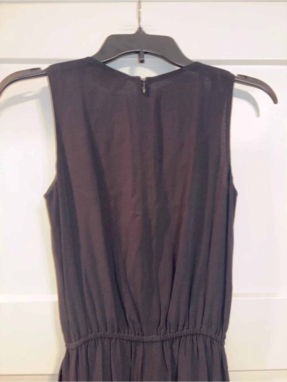 Kate Spade black fluid crepe romper shorts w/ pockets sleeveless XXS